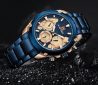 Men's  Waterproof Stainless Steel Watch With Chronometers Business Style Wristwatch Unique Design Perfect Gift - SJB-DIAMOND ELITES