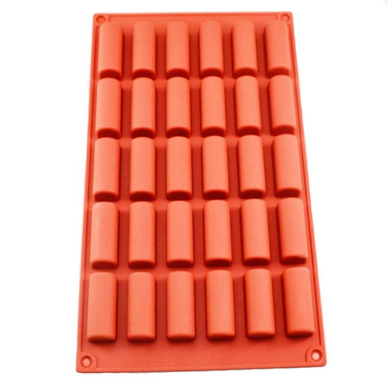 30 Holes Silicone Cake Mold Chocolate Cake Baking Decorating Tools Desserts Cakes Mould Candy Bakeware Molds Mini Cake Pan Candy Molds Break-Apart Silicone Chocolate Mold Stevvex