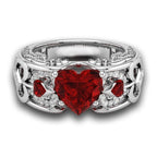 Red Love Heart Ring - SJB-DIAMOND ELITES