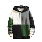Fleece men's color block hoodie Pi-Mart