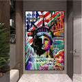 Graffiti Statue Of Liberty Canvas Painting Famous Sculpture Art Lootquake LLC