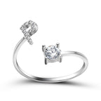 Adjustable 26 Initial Letter Ring Fashion Jewelry For Women Simple Elegant Jewelry Pi-Mart