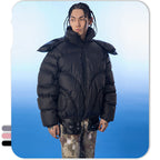Men's Hooded Hand-stuffed Cotton Coat Bread Jacket