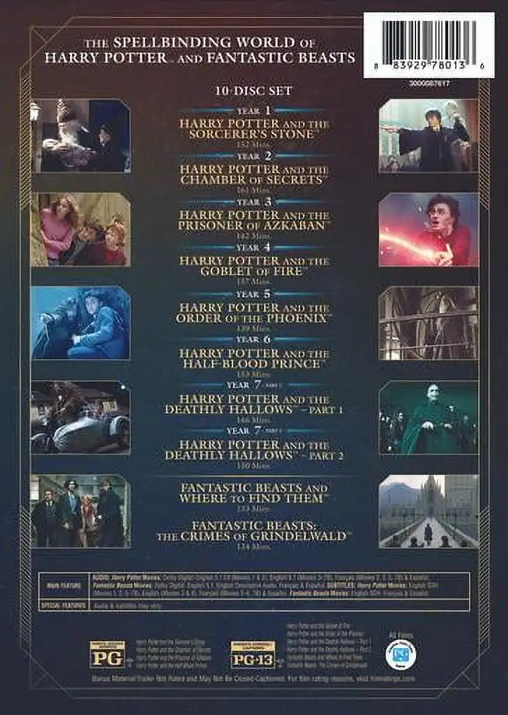 Wizarding World 10-Film Collection (20th Anniversary) (DVD)