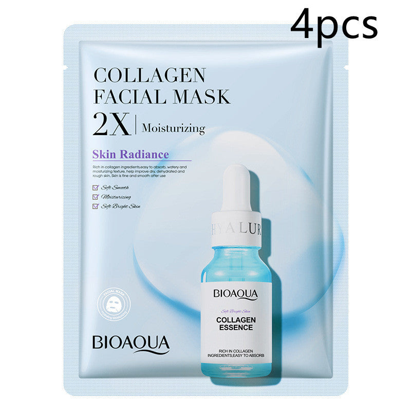 Collagen Face Mask Moisturizing Firming Face Sheet Mask Hyaluronic Acid Facial Masks Beauty Skin Care Gel Skin Care Lootquake LLC