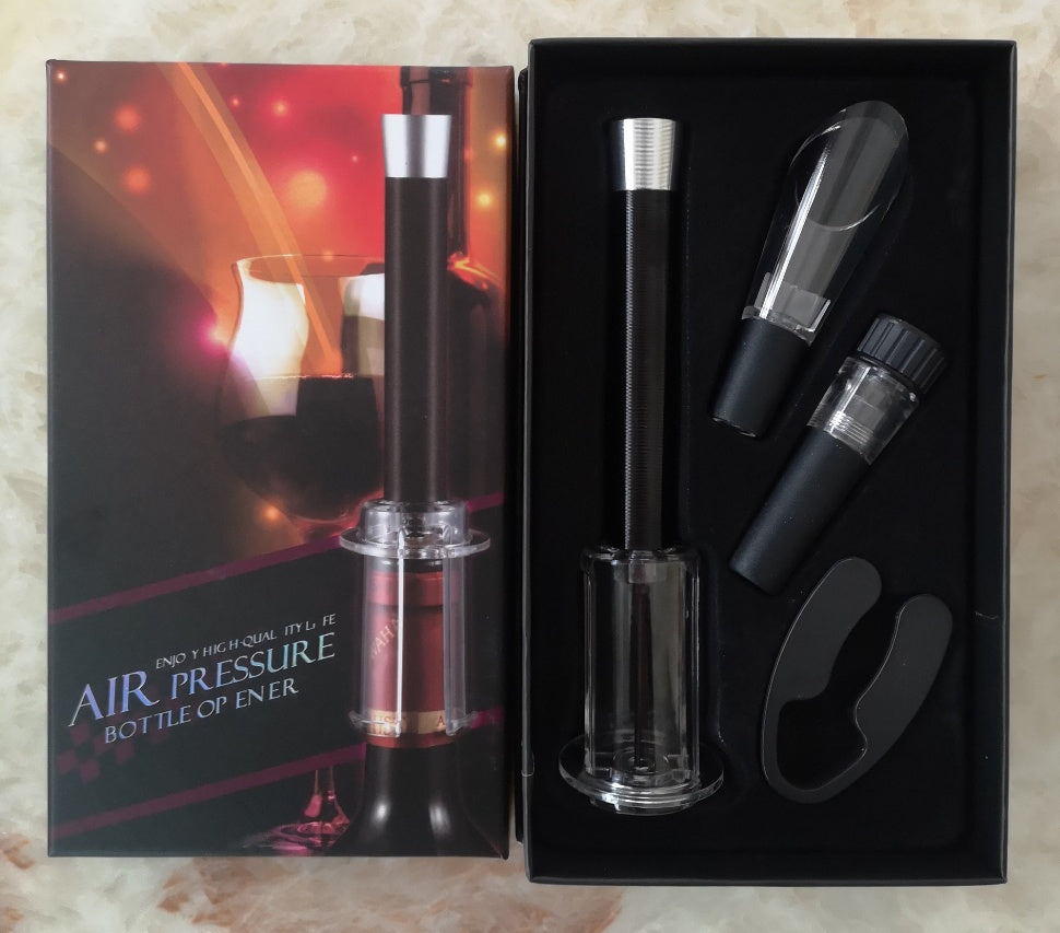 Red wine pressure bottle opener set Pi-Mart