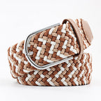 Women's Canvas Belt Student Pants Casual Stretch Braided Needle Buckle Pi-Mart