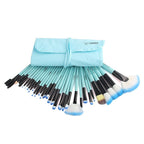 Professional 32Pcs Makeup Brush Foundation Eye Shadows Powder Blue Make Up Brushes Tools Cosmetic Bag pincel maquiagem Brushes Pi-Mart
