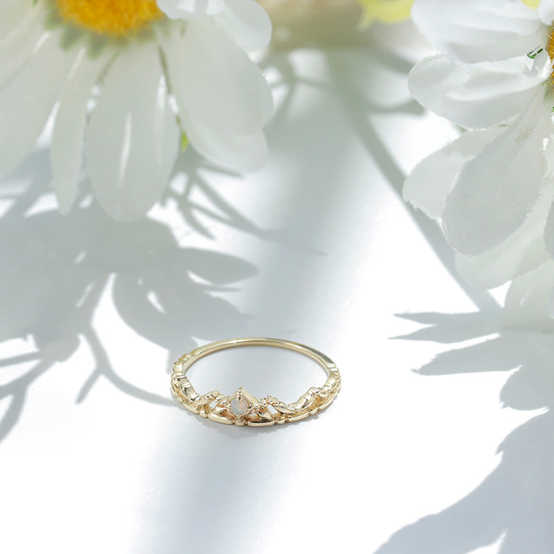 Exquisite Crown Hollow Ring Girl Pi-Mart