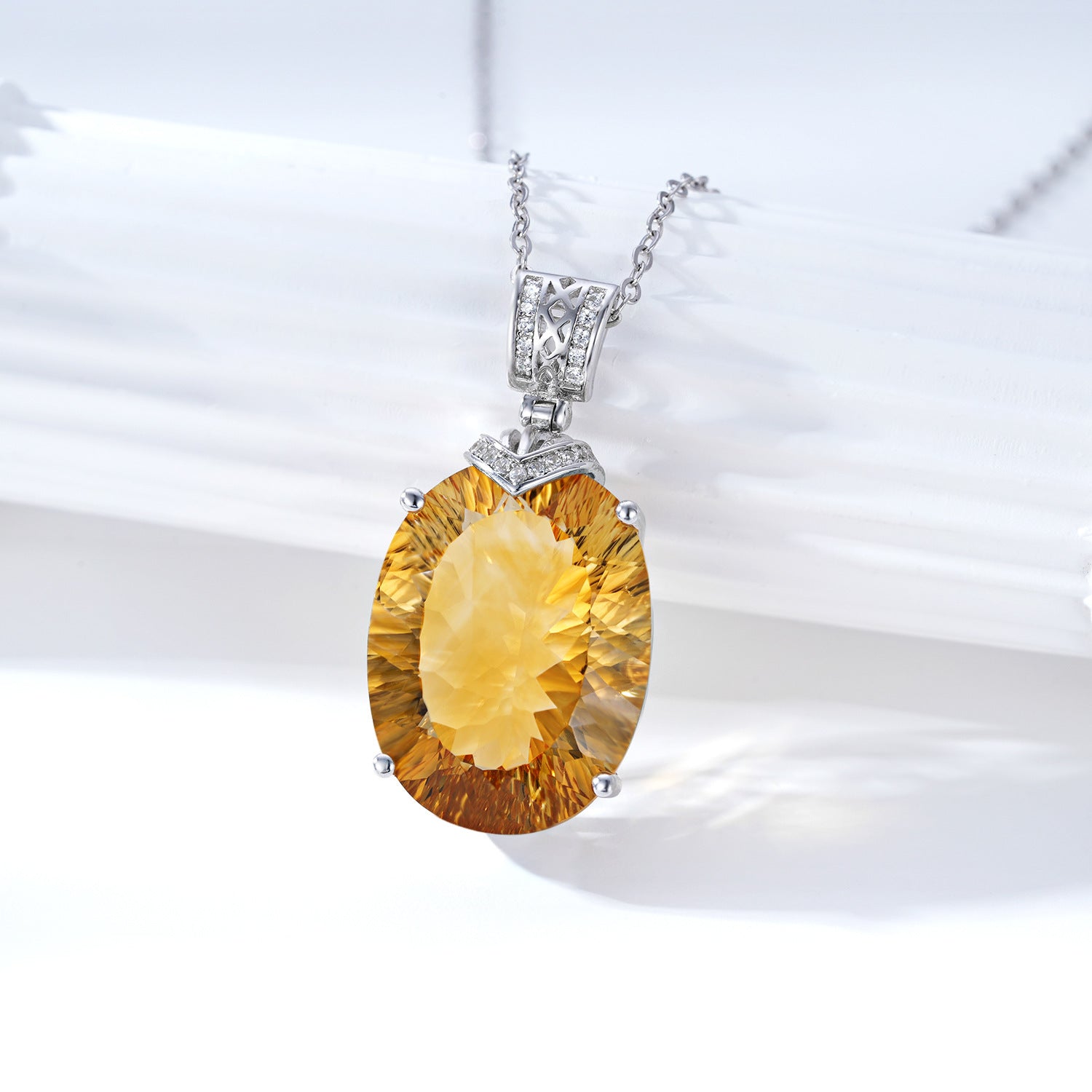 Elegant Natural Citrine Pendant Light Luxury Pi-Mart