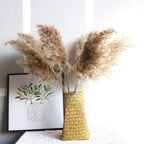 30/50pcs Bulrush Natural Dried Small Pampas Grass Artificial Decor Wedding Flower Bunch Home Office  Floor Vase Filler for Living Room Kitchen And Event Decoration Stevvex