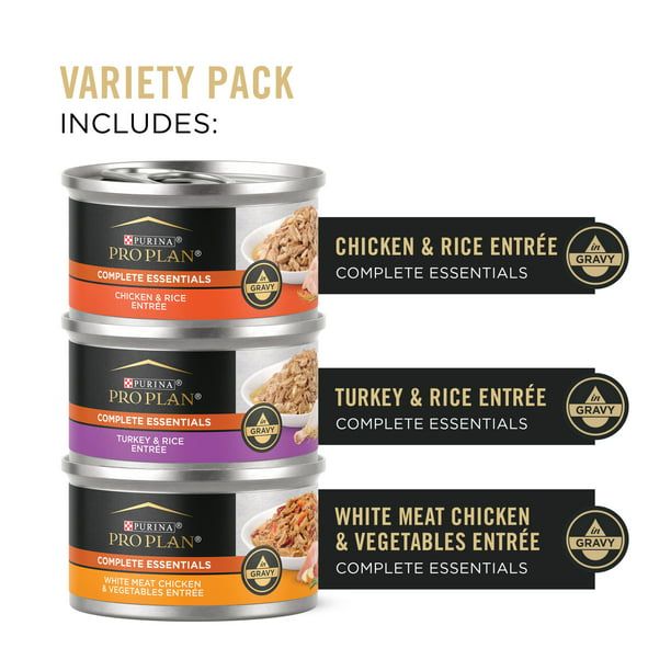 Purina Pro Plan Complete Essentials Wet Cat Food Variety Pack, 3 oz Cans (24 Pack) EasyOptionXY LLC