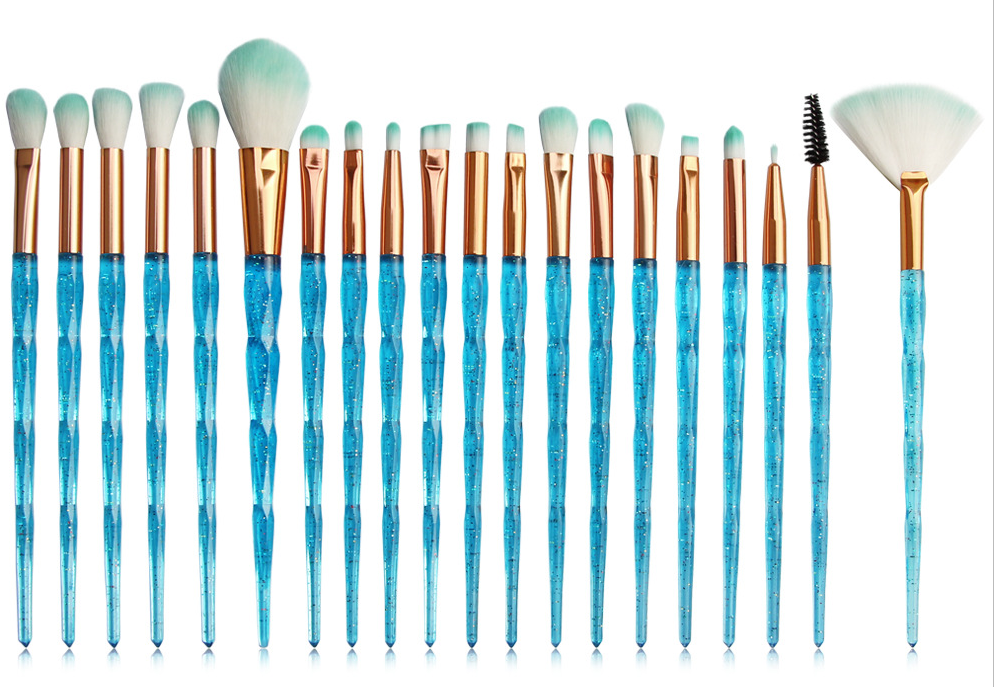 Diamond Makeup Brush Set (20 Pcs) Pi-Mart