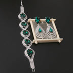 Bridal bracelet earring set