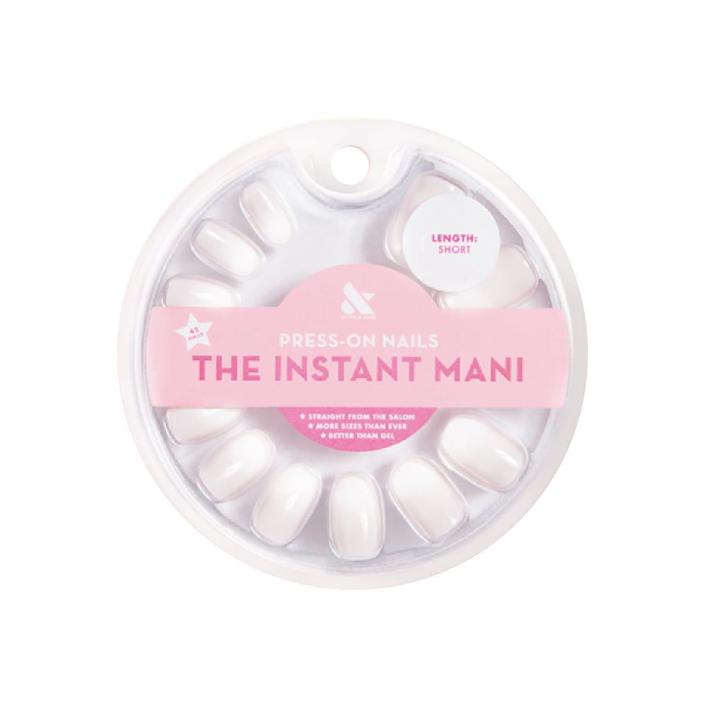 Olive & June Press-on Artificial Nails, Round Short, CCT Gradient, White/Pink, 42 Ct EasyOptionXY LLC