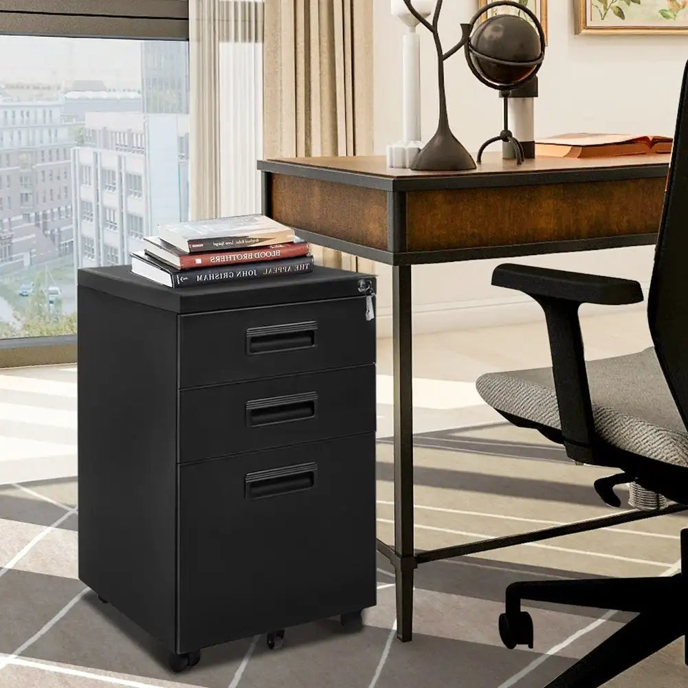 3-Drawer Mobile File Cabinet with Keys, 15.4 - SJB-DIAMOND ELITES