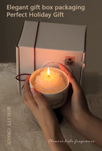 Luxury Soy Wax Scented Candle - 5.3oz Rose, Lavender, Gardenia | Elegant Gift Box for Christmas, Birthdays & Graduations | Home Decor with Ceramic Container & Wooden Base Lootquake LLC