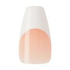 KISS Salon Acrylic Medium Coffin French Nails, White Tips, 28 Count EasyOptionXY LLC