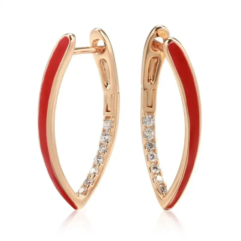 Japanese And Korean Fashion Blue Crystal Earrings