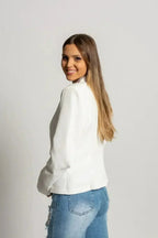 White Softina Classic Blazer - Italian Tailored | Femstylo