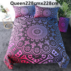 Purple crochet quilt cover three-piece bedding set Pi-Mart