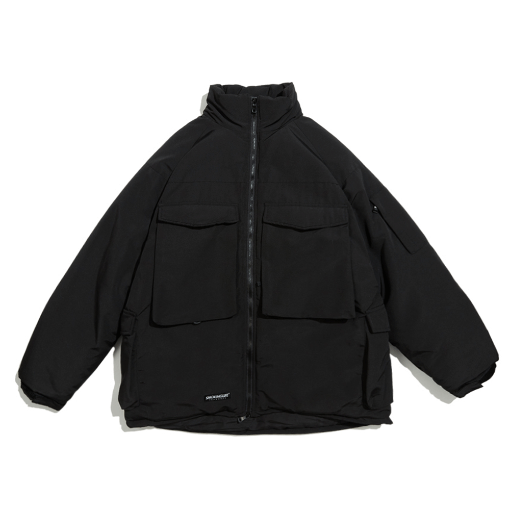 Padded Jacket Men's Street Fashion Brand Loose Stand Collar