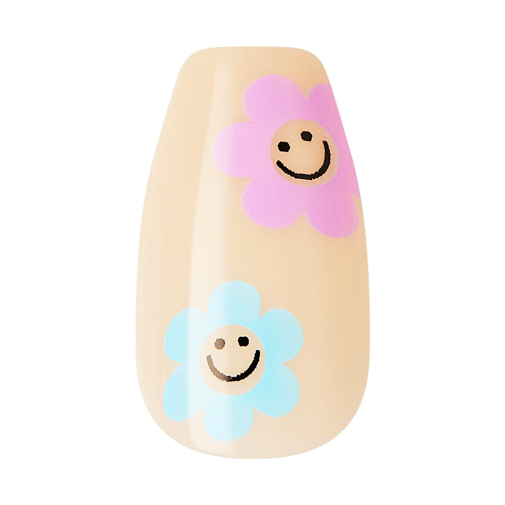 KISS Salon Design Short Square Glue-On Nails, Glossy Light Blue, 24 Count EasyOptionXY LLC