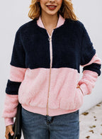 Spliced pocket fur hoodie Pi-Mart