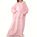 1pc Cozy Wearable Blanket Hoodie - Soft Sherpa Fleece, Huge Pockets, Adjustable Belt, Warm Winter Gift for Women, Men, Girlfriend, Mom - Perfect for Indoor Outdoor Activities Lootquake LLC