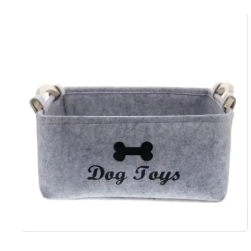 Felt Pet Toy Storage Basket Pi-Mart