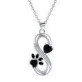 European And American Infinite Symbol Necklace Female With Hearts Paw Print Pendant Ornaments Pi-Mart