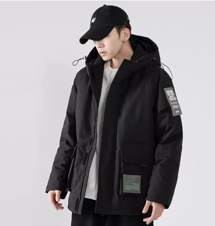Cloth Embroidered Tooling Down Jacket Pi-Mart