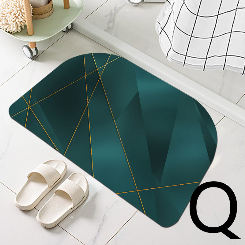 Diatom Mud Bathroom Door Non-slip Absorbent Floor Mat Pi-Mart