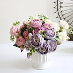 30cm Artificial Silk Peony Flowers Bouquet for Home Decoration -  Faux Christmas Flowers & Wedding Flowers