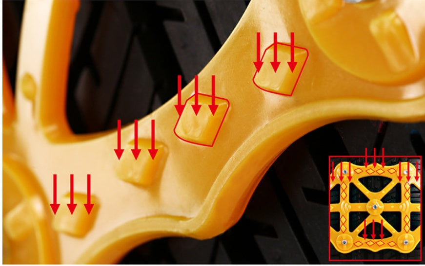 Emergency Tire Snow Chain Double Buckle Pi-Mart