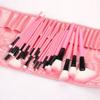 Shadowing 24 Makeup Brushes Set, Brownnatural Wood Pi-Mart
