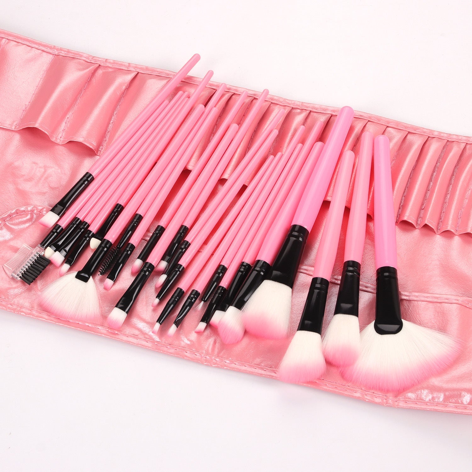 Shadowing 24 Makeup Brushes Set, Brownnatural Wood Pi-Mart