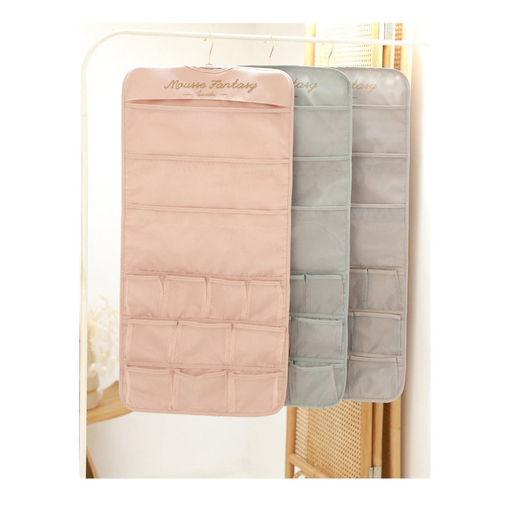 Underwear storage hanging bag, wall-mounted double-sided storage bag, underwear bra socks finishing bag, wardrobe hanging bag - SJB-DIAMOND ELITES