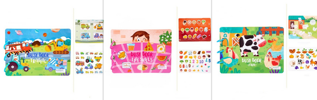 Children's Busy Book Educational Toys Repeated Paste Pi-Mart