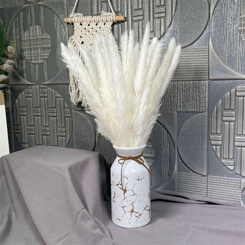 30Pcs Dried Bulrush Flowers Bouquet Home Wedding Decoration Table Flores Preservadas Pampas Grass Natural Reed Decor for Room Stevvex