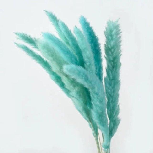 30Pcs Dried Bulrush Flowers Bouquet Home Wedding Decoration Table Flores Preservadas Pampas Grass Natural Reed Decor for Room Stevvex
