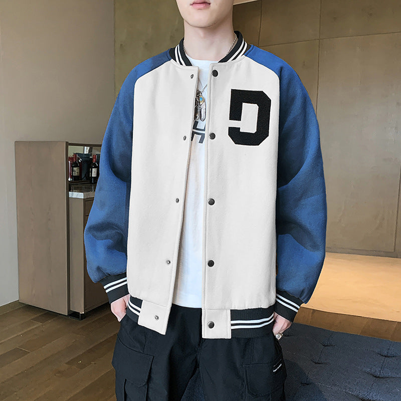 Student Plus Size Baseball Uniform Casual Jacket Pi-Mart