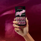 Salon Perfect Magnetic Mirror Effect Purple Nail Set, File & Glue Included, 30 Pieces EasyOptionXY LLC