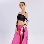 2023 New Style Womens Elastic Cross Arm Solid Color Straps Tank Top Casual Summer Ladies Slim Top - SJB-DIAMOND ELITES