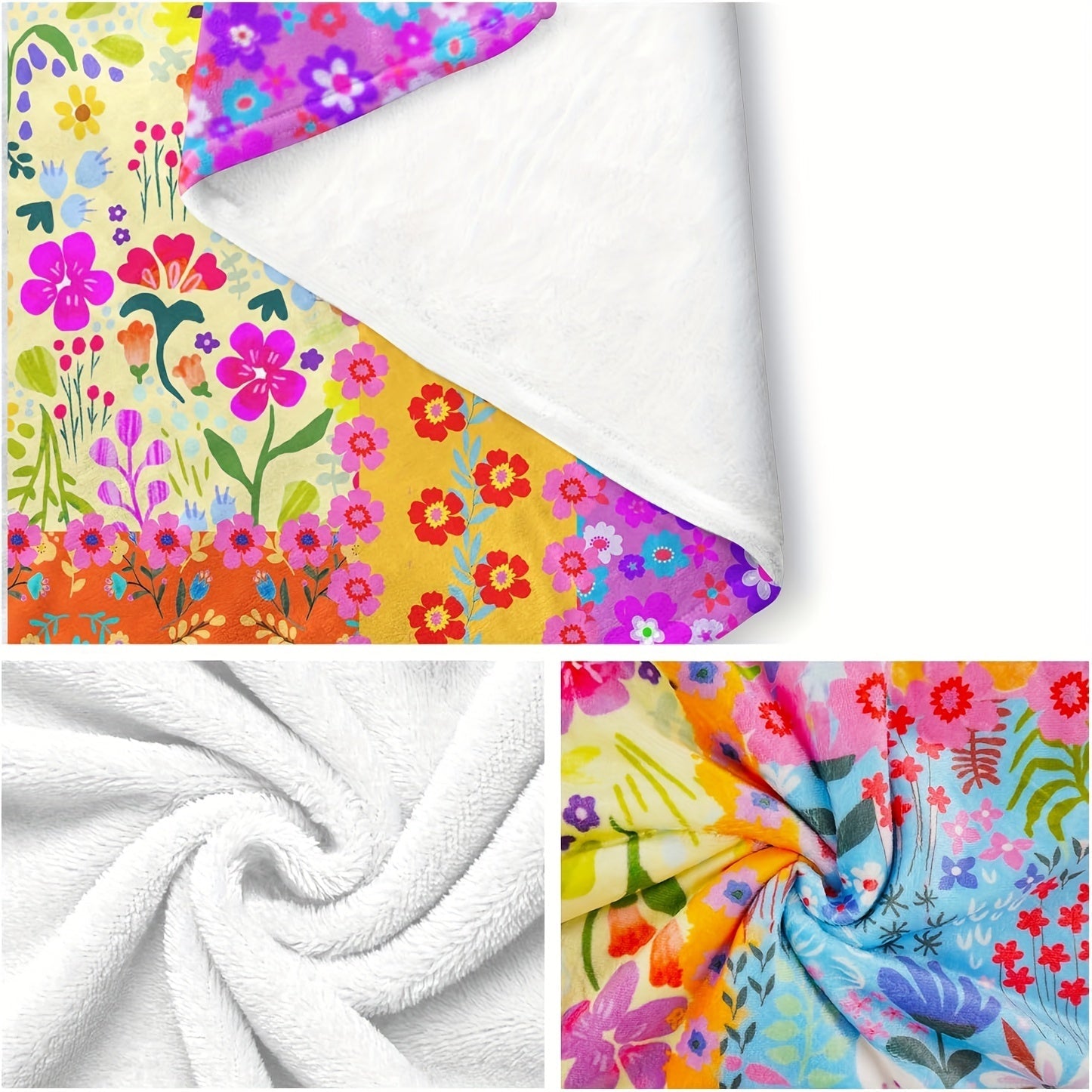 1pc Vibrant Bohemian Chic Digital Print Luxury Throw Blanket - Soft, Cozy, and Stylish for Sofa, Bed, Office, and Home Decor - Perfect Birthday Gift for Friends and Family Lootquake LLC