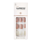 KISS imPRESS Press-on Manicure, Beige, Short Square, 'One More Chance', 33 Ct EasyOptionXY LLC