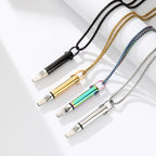 Breathing Resistance Whistle Necklace Round Tube Built-in Cotton Core Pi-Mart