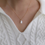 White Shell Rabbit Collar Electroplated 18K Gold Necklace Pi-Mart