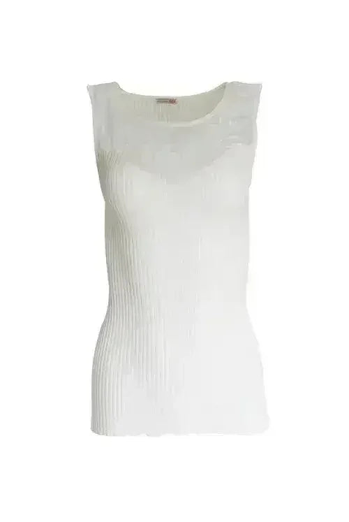 EGI Exclusive Merino Wool Blend Top with Tulle Trim. Proudly Made in - SJB-DIAMOND ELITES