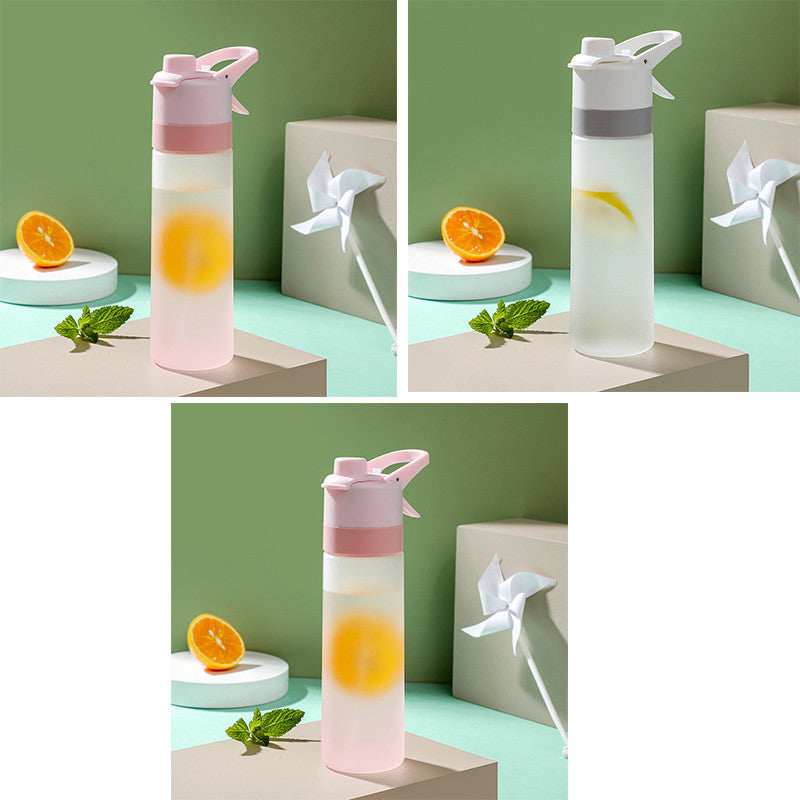 Spray Water Bottle For Girls Outdoor Sport Fitness Water Cup Large Capacity Spray Bottle Drinkware Travel Bottles Kitchen Gadgets Pi-Mart